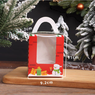 1pc Christmas window cupcake Solo packaging box muffin box egg tart box Pastry Box