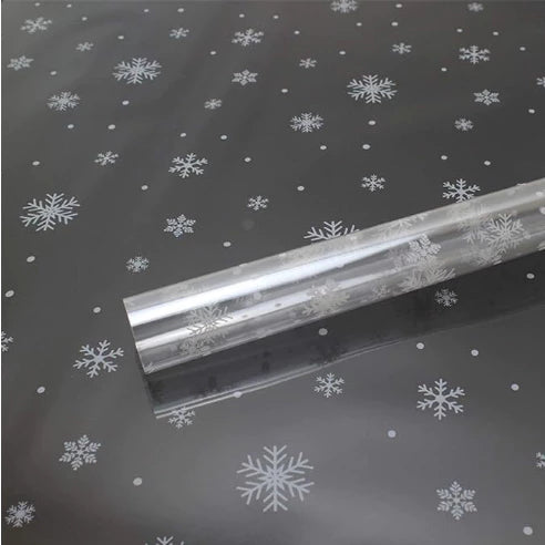 20pcs Christmas Snowflakes Transparent Cellophane Flower Boquet Wrapping