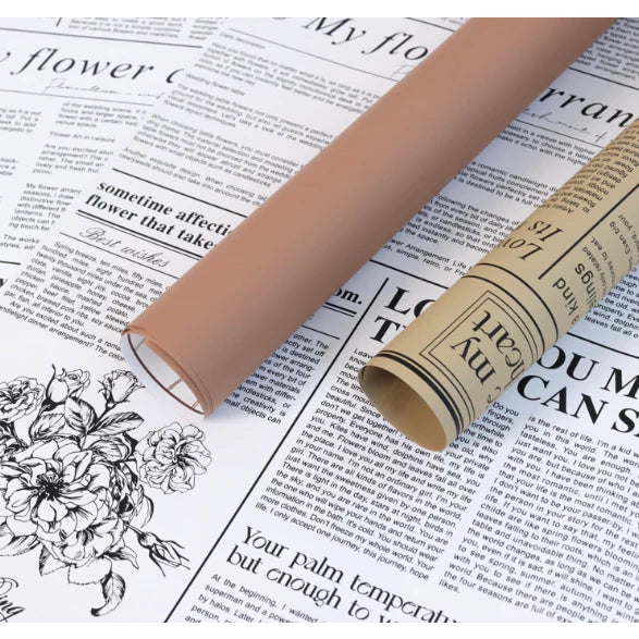 20pcs Eden Garden wrapping paper waterproof English news flower Wrapping paper