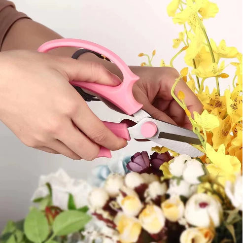 1pc RANDOM COLOR Stainless Steel Gardening Scissors Floral Pruning Tool Floral Scissors