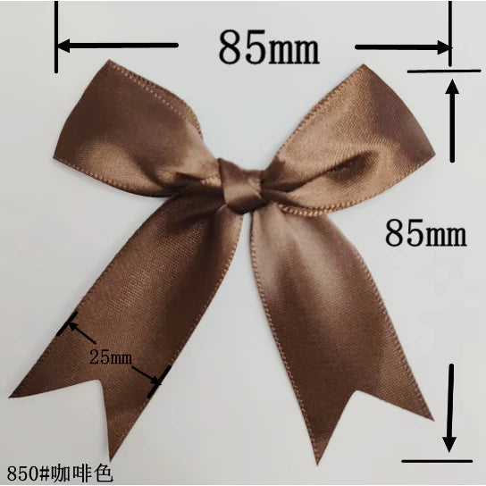 (50pcs/pack) 1'' Satin Ribbon Handmade 8.5cm Wide Swallowtail Bowknot For DIY Craft