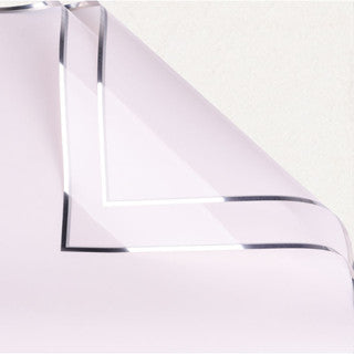 20pcs Silver Edge Waterproof Floral Wrapping Paper Sheets Frosted Bouquet Packaging Paper