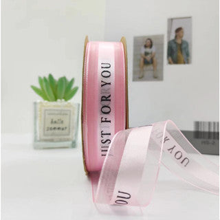 (2.5cmx50yards) BEST WISHES FOR YOU Organza Ribbon Wedding/Birthday Decoration
