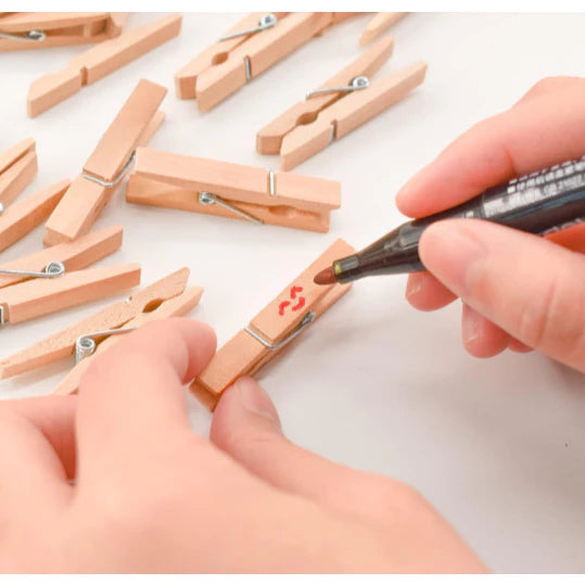 50pcs Natural Mini Wooden Clips for Clothespins Decorative Photos Papers