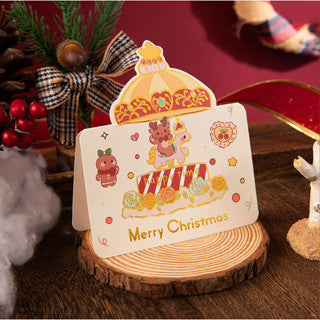 1pc New Christmas 3d greeting card Christmas small card gift message card