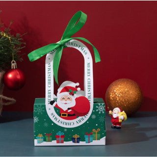 1pc Christmas Handheld Packaging Box Party & Event Gift Cookies Candy Gift Box