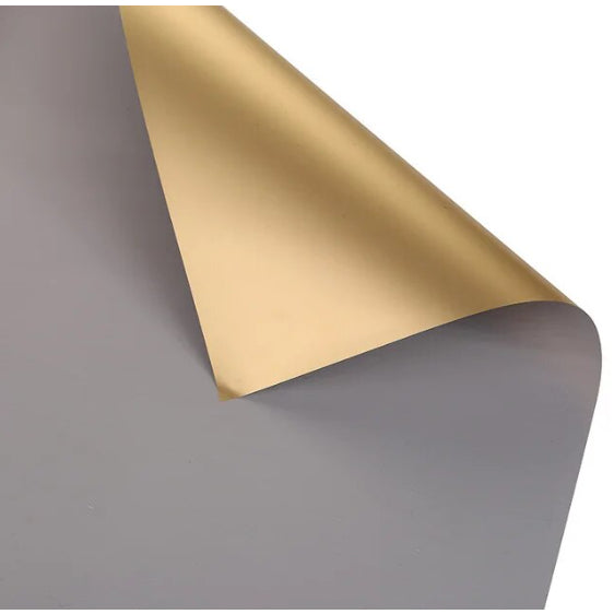 20Pcs | Two Tone GOLD color flower wrapping paper