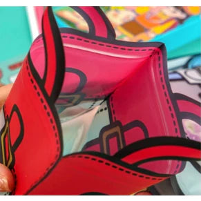 Pahiga Window Plastic Self-sealing Candy Bags, Candy Bags for Birthday Party Loot Bag
