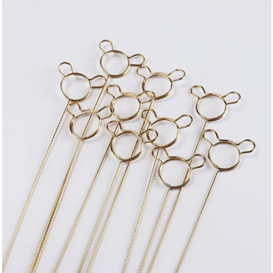 10pcs | Flower Bouquet Metal Card Holder / Photo Holder Golden color