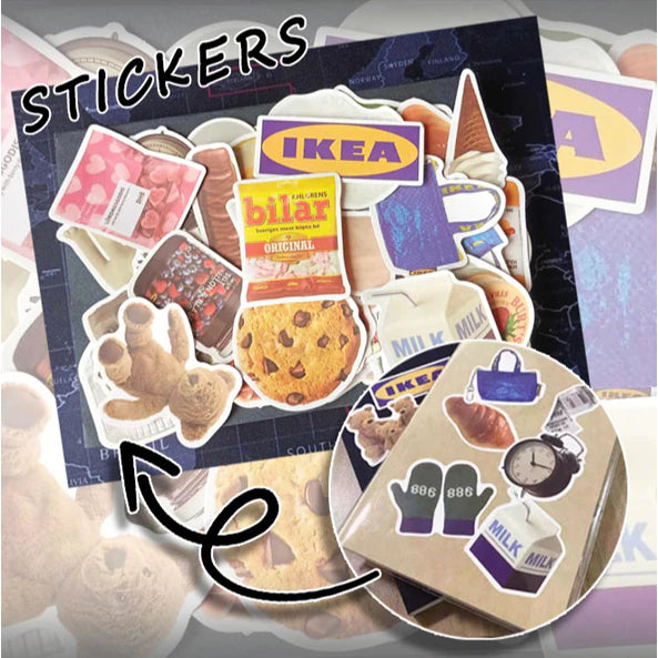 (50pcs) Series Doodle Stickers DIY Waterproof Fashion Decals Stickers