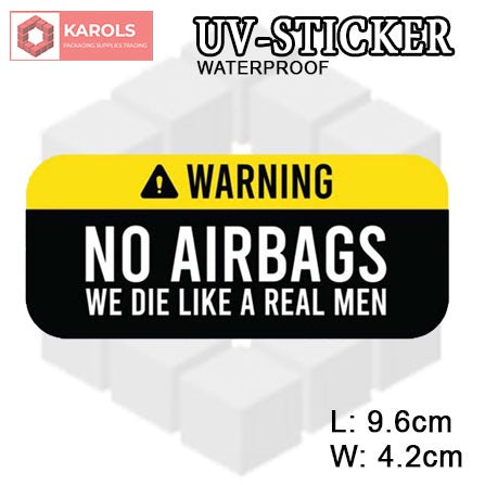 1pc Babala/Reminder WEATHERPROOF Permanent UV Sticker Embossed Printed Logo