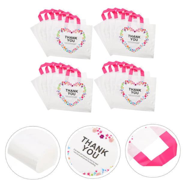 1pc Thank You Printed High Quality Plastic Bag Handle and Packaging Souvenirs
