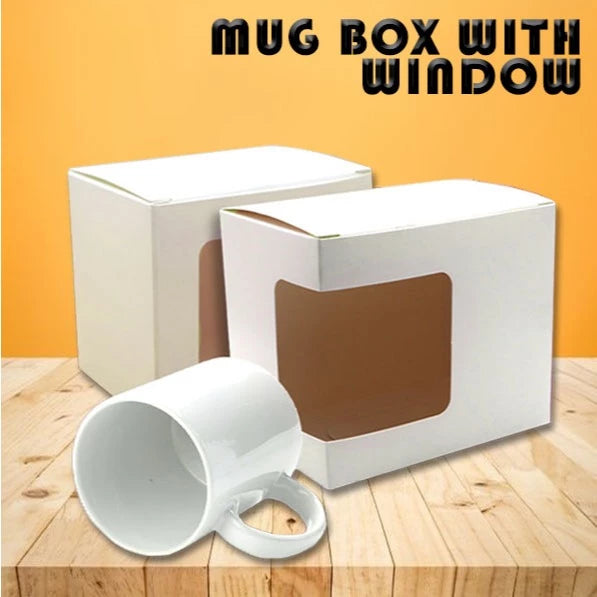 50pcs Window Mug Box Side or Center Window Mug Box