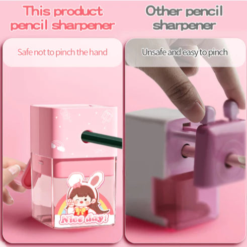 Cartoon Hand Pencil Sharpener for Kids , mechanical sharpener School Supplies Stationery
