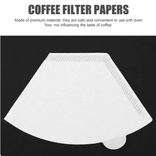 40PCS/100PCS Fan Coffee Paper Filters Hand-Poured Drip White Paper Filter New Coffee Filter