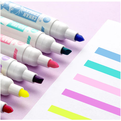 Conan series Color HIGHLIGHTER Cute Refreshing Art Marker Graffiti Highlighter Pen