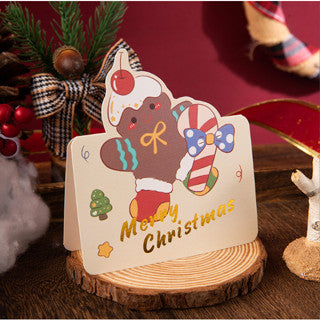 1pc New Christmas 3d greeting card Christmas small card gift message card