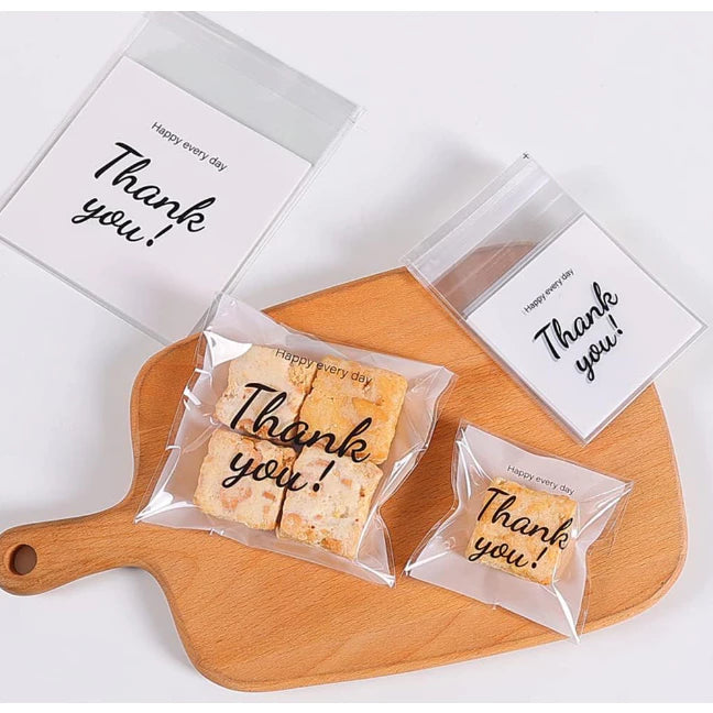 100 PCS Biscuit Cookies and Candies Food Packaging Plastic Bags
