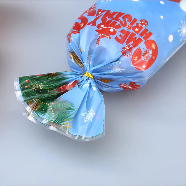 50pcs Christmas loot bags Santa candy cookie gift Packaging OPP Pouch