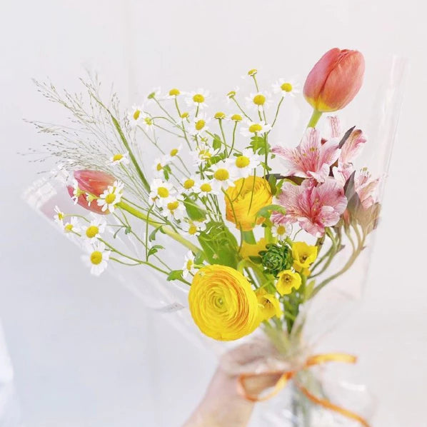 Transparent Glass Roll Flower Bouquet Wrapper waterproof plastic paper