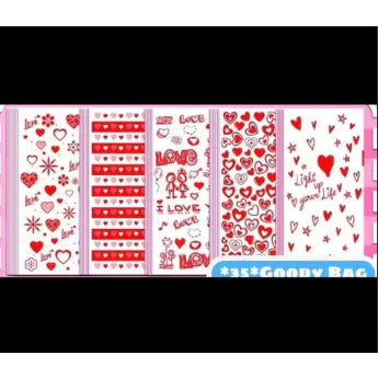 50pcs Valentine's Day Candy Bag Love Snack Cookie Bag Party Loot Bags