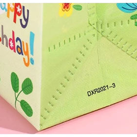 Birthday Party Gift Non-woven Eco Bag Cartoon Laminated Waterproof Handbag