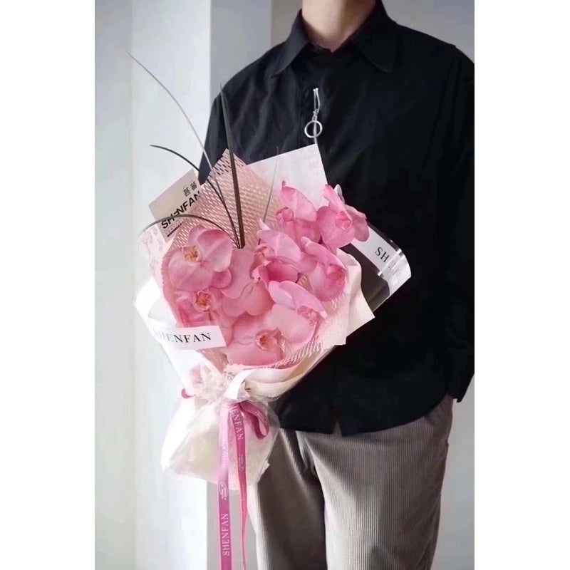 English letter glass flower bouquet wrapping per roll
