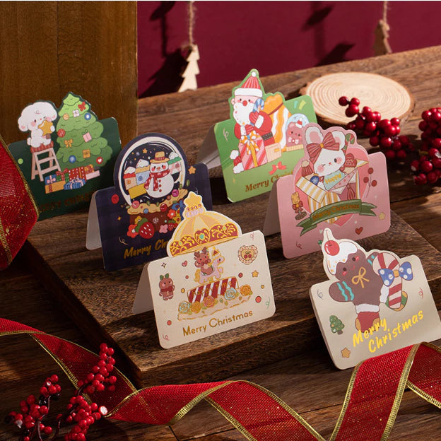 1pc New Christmas 3d greeting card Christmas small card gift message card