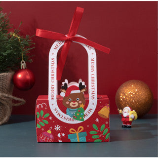 1pc Christmas Handheld Packaging Box Party & Event Gift Cookies Candy Gift Box