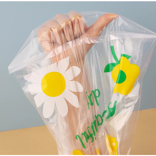 50pcs Transparent vest bag, takeaway bag, baked food catering tote bag
