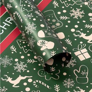 (20pcs) 57x57 Christmas Flower Snowflake Gift Wrapping Paper XMAS