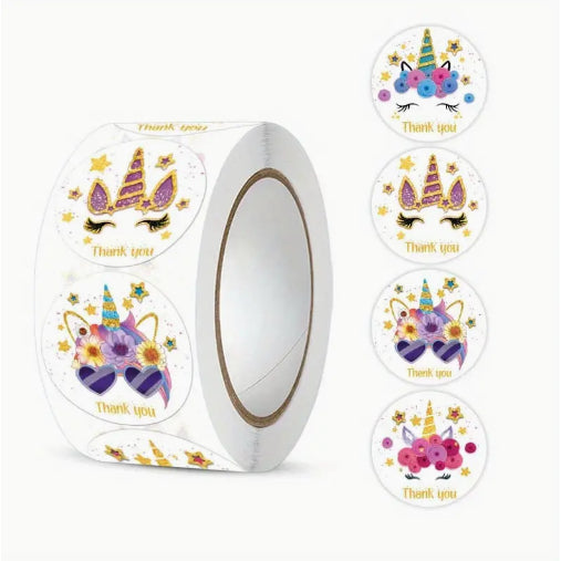 500 sheets | More Designs Stickers | self-adhesive label sealing packaging label | 2.5 cm / 1 inch