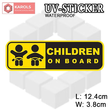 1pc Babala/Reminder WEATHERPROOF Permanent UV Sticker Embossed Printed Logo