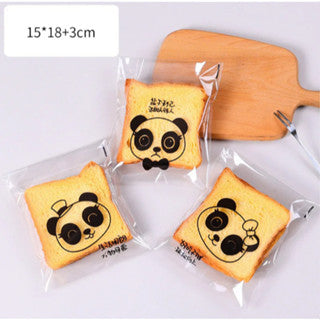 100Pcs Bread Packaging Bag Self Adhesive Plastic Food Donut Pastry Bag
