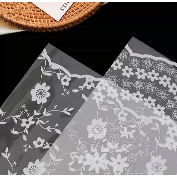 Lace cellophane transparent waterproof bouquet flower wrapper