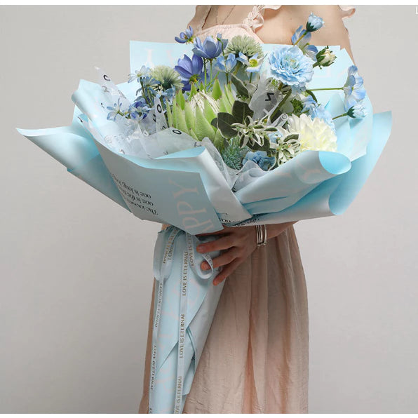 20pcs Gradient Best Wishes Bouquet Flower packaging Korean style wrapping paper