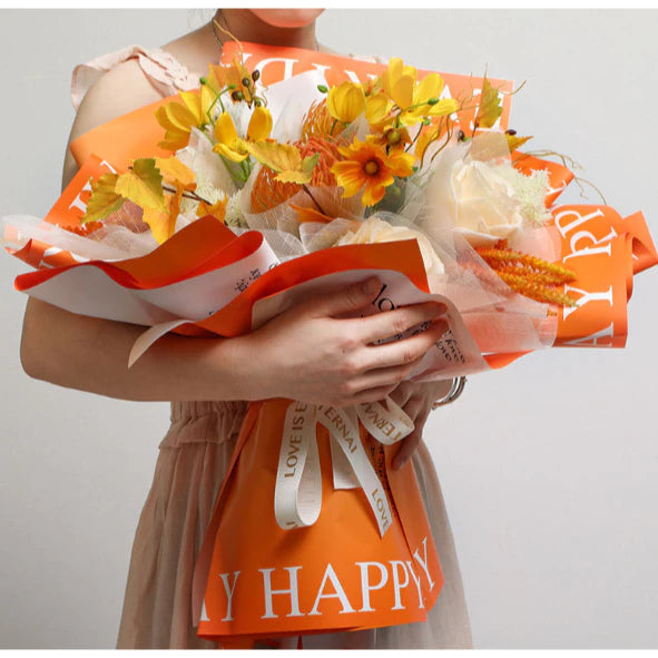 20pcs Gradient Best Wishes Bouquet Flower packaging Korean style wrapping paper