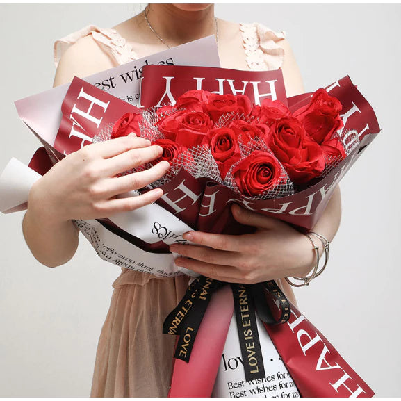 20pcs Gradient Best Wishes Bouquet Flower packaging Korean style wrapping paper