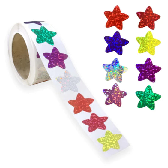 500Pcs Star Stickers for Reward Small Star Stickers Foil Tiny Star Metallic Stickers