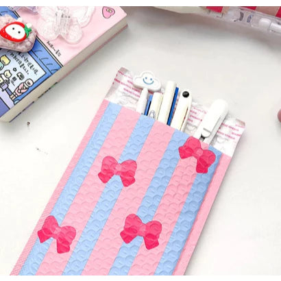 1pc BOW PATTERN Waterproof Bubble Mailers Padded Envelopes Poly Mailer Self Seal Envelope