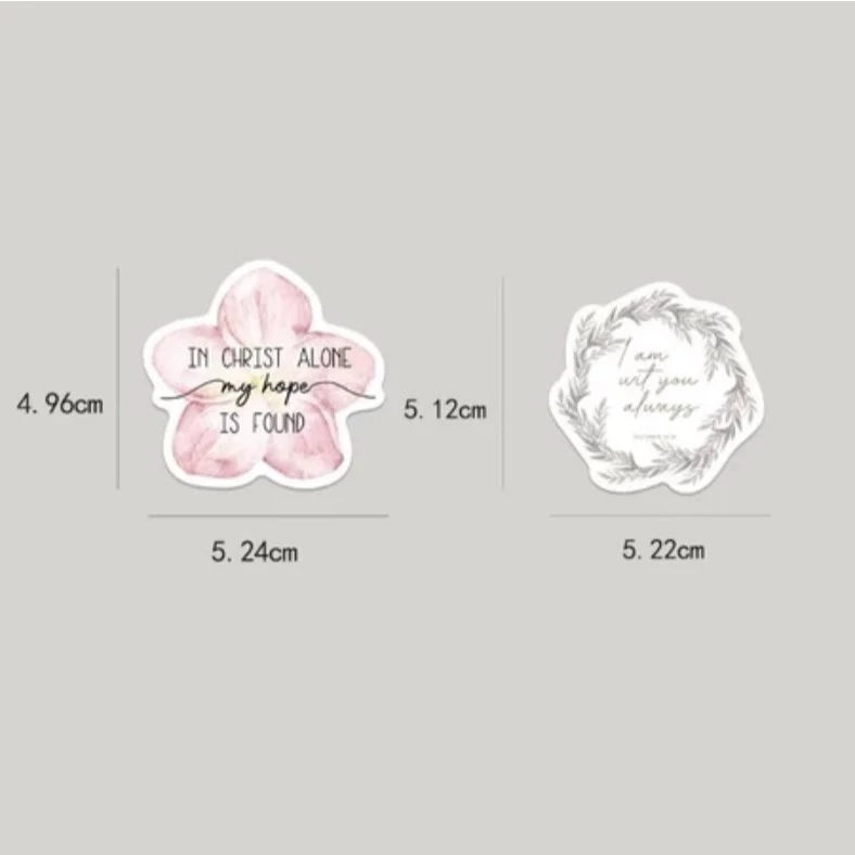 Jesus Bible Phrase Slang Stickers - Classical Wisdom Words Waterproof Doodle Stickers