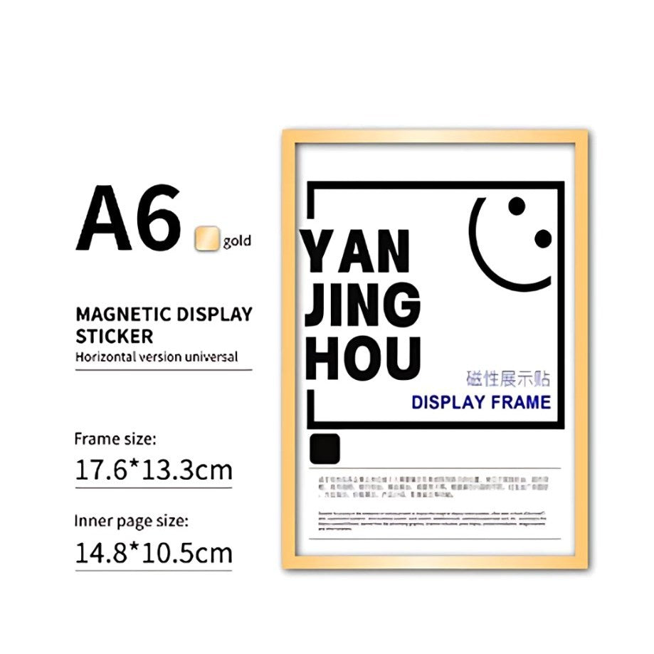 5pcs | Magnetic Photo Frames - DIY Wall Decor Photo Certificate Office Sticker Wall Frame