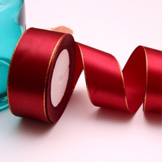 4cm double gold edge ribbon - satin ribbon, decorative ribbon, gift packaging, Ribbons