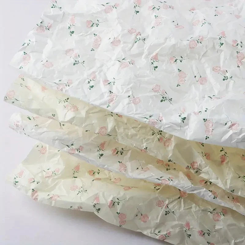 Snow Pear Paper Bouquet Wrapping-BOW And ROSE Paper Handmade DIY Gift Wrapping Decorations
