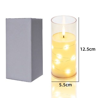 Copper Wire Flameless Candles With Embedded Star Strings, LED candles, Romantic Atmltwosphere Decor.