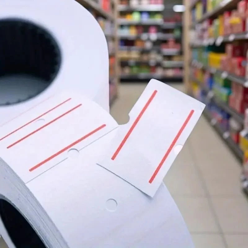 1Tube/10ROLL | 4000pcs Sticky White Price Tag Labels - for Office, Retail Stores Highquali