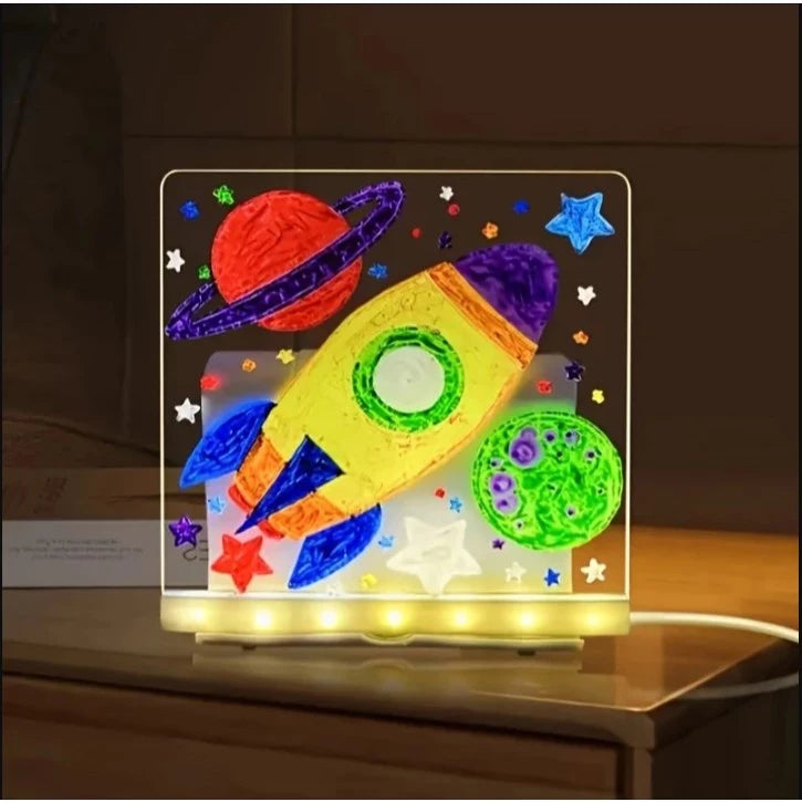 Light drawing board - children's erasable acrylic transparent writing board billboard stall