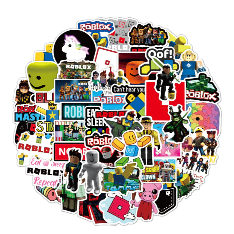 Roblox Graffiti 50-100pcs stickers - waterproof notebook skateboard refrigerator wave sticker source