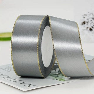 4cm double gold edge ribbon - satin ribbon, decorative ribbon, gift packaging, Ribbons