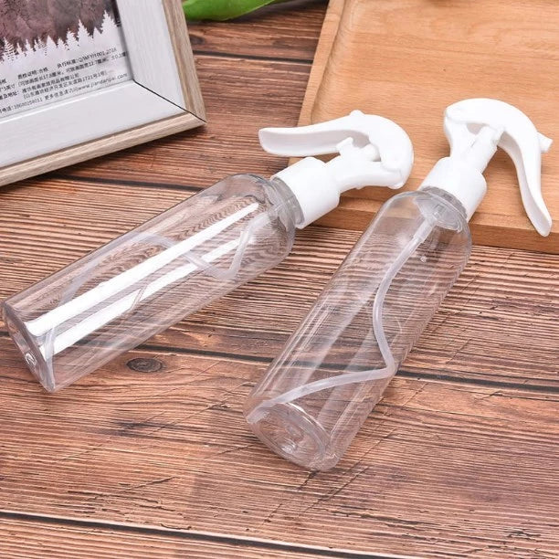 1PC 100ml Spray Bottle - Clear With White Trigger Spray Refillable Plastic Atomizer